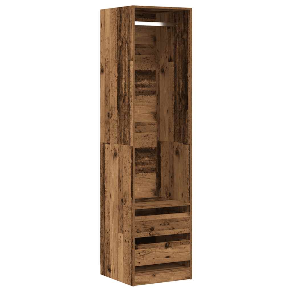 Kledingkast 50x50x200 cm bewerkt hout oud hout is nu te koop bij PeponiXL, paradijselijk wonen!