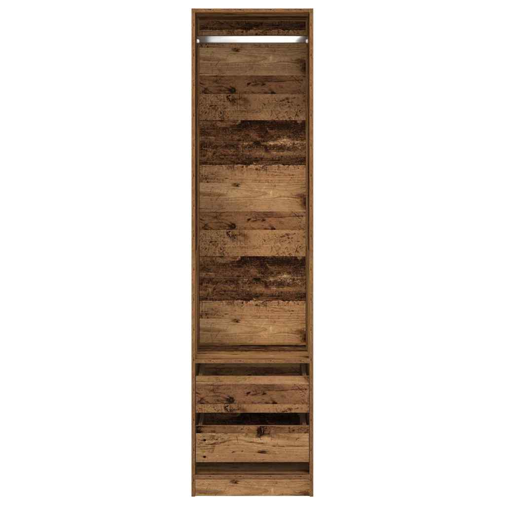 Kledingkast 50x50x200 cm bewerkt hout oud hout is nu te koop bij PeponiXL, paradijselijk wonen!