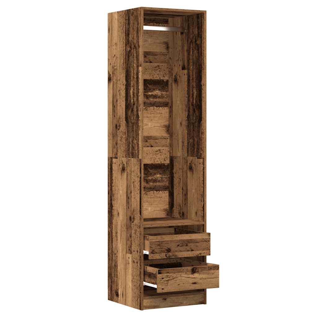 Kledingkast 50x50x200 cm bewerkt hout oud hout is nu te koop bij PeponiXL, paradijselijk wonen!