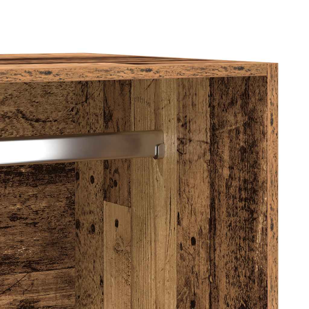 Kledingkast 50x50x200 cm bewerkt hout oud hout is nu te koop bij PeponiXL, paradijselijk wonen!
