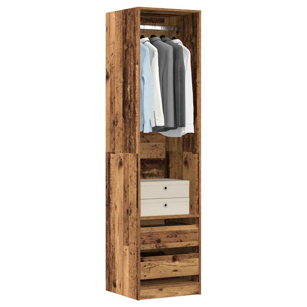 Kledingkast 50x50x200 cm bewerkt hout oud hout is nu te koop bij PeponiXL, paradijselijk wonen!