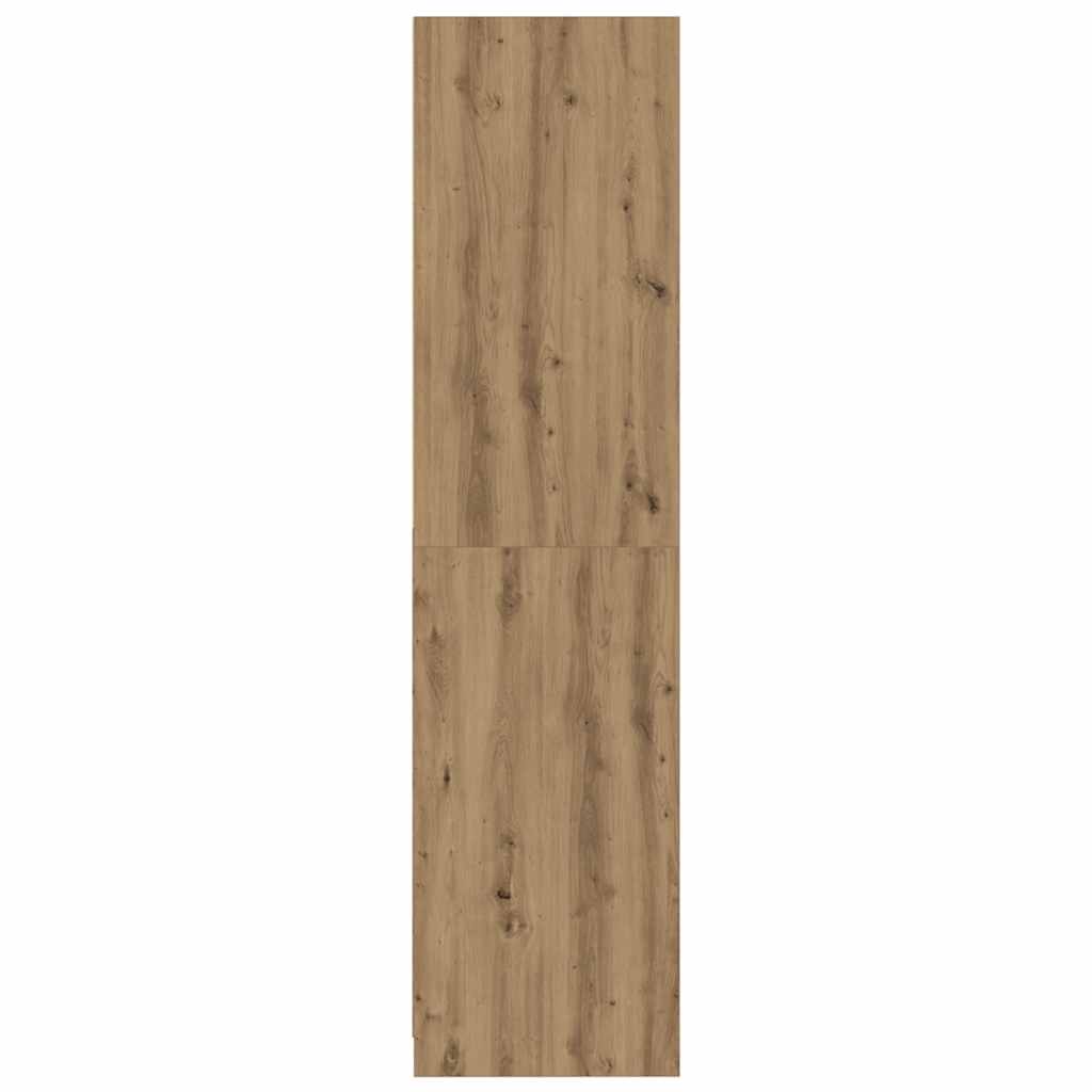 Kledingkast 50x50x200 cm bewerkt hout artisanaal eikenkleurig is nu te koop bij PeponiXL, paradijselijk wonen!