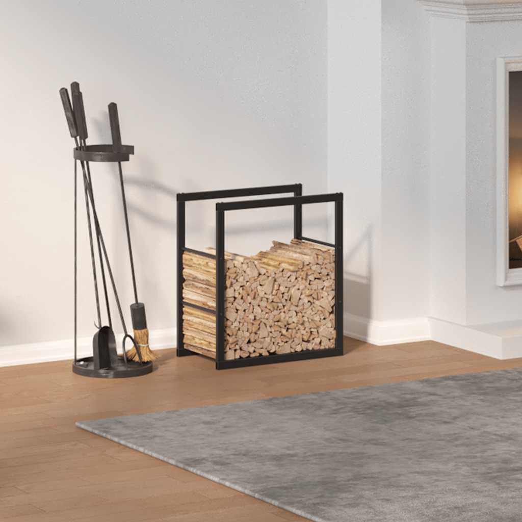 Haardhoutrek 55x30x61 cm staal zwart is nu te koop bij PeponiXL, paradijselijk wonen!