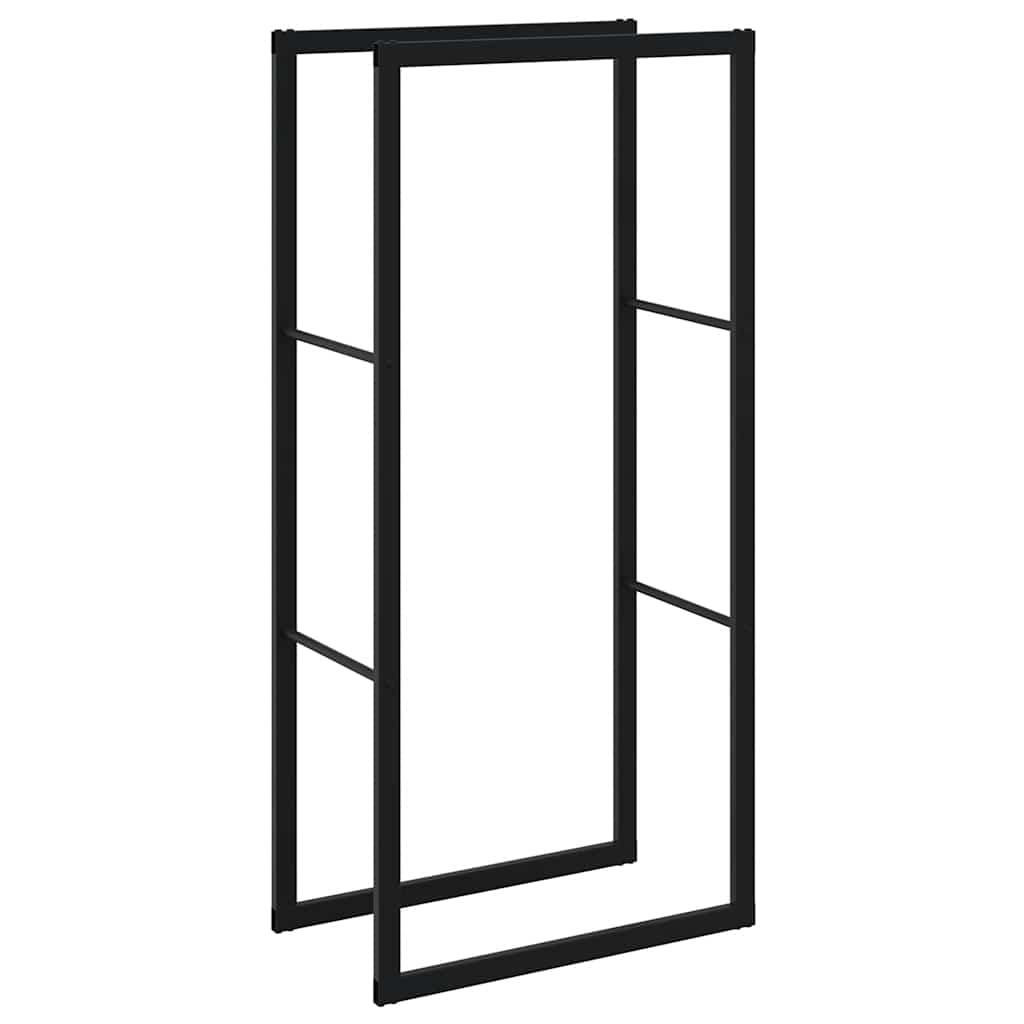 Haardhoutrek 55x30x116 cm staal zwart is nu te koop bij PeponiXL, paradijselijk wonen!