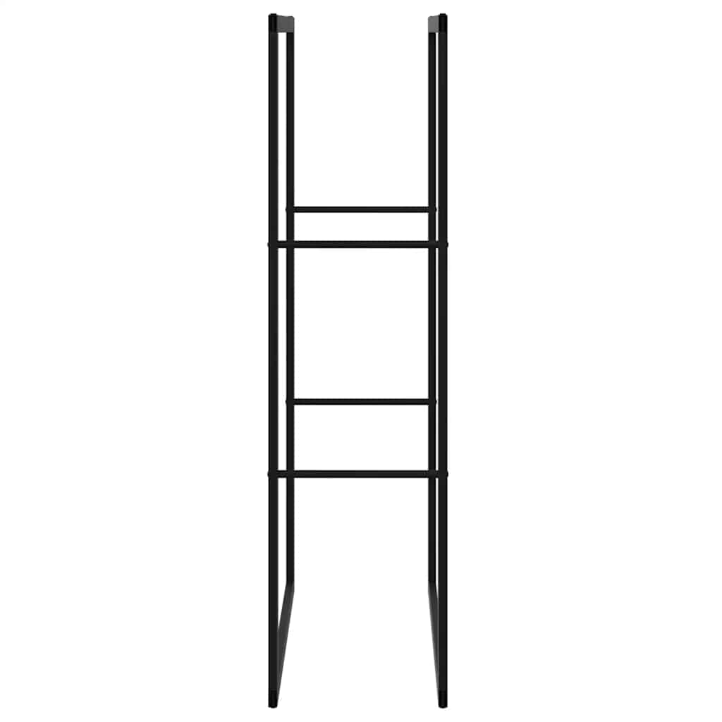 Haardhoutrek 55x30x116 cm staal zwart is nu te koop bij PeponiXL, paradijselijk wonen!