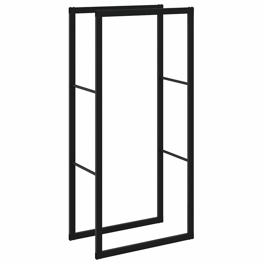 Haardhoutrek 55x30x116 cm staal zwart is nu te koop bij PeponiXL, paradijselijk wonen!