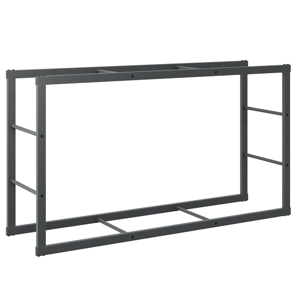 Haardhoutrek 110x30x61 cm staal zwart is nu te koop bij PeponiXL, paradijselijk wonen!