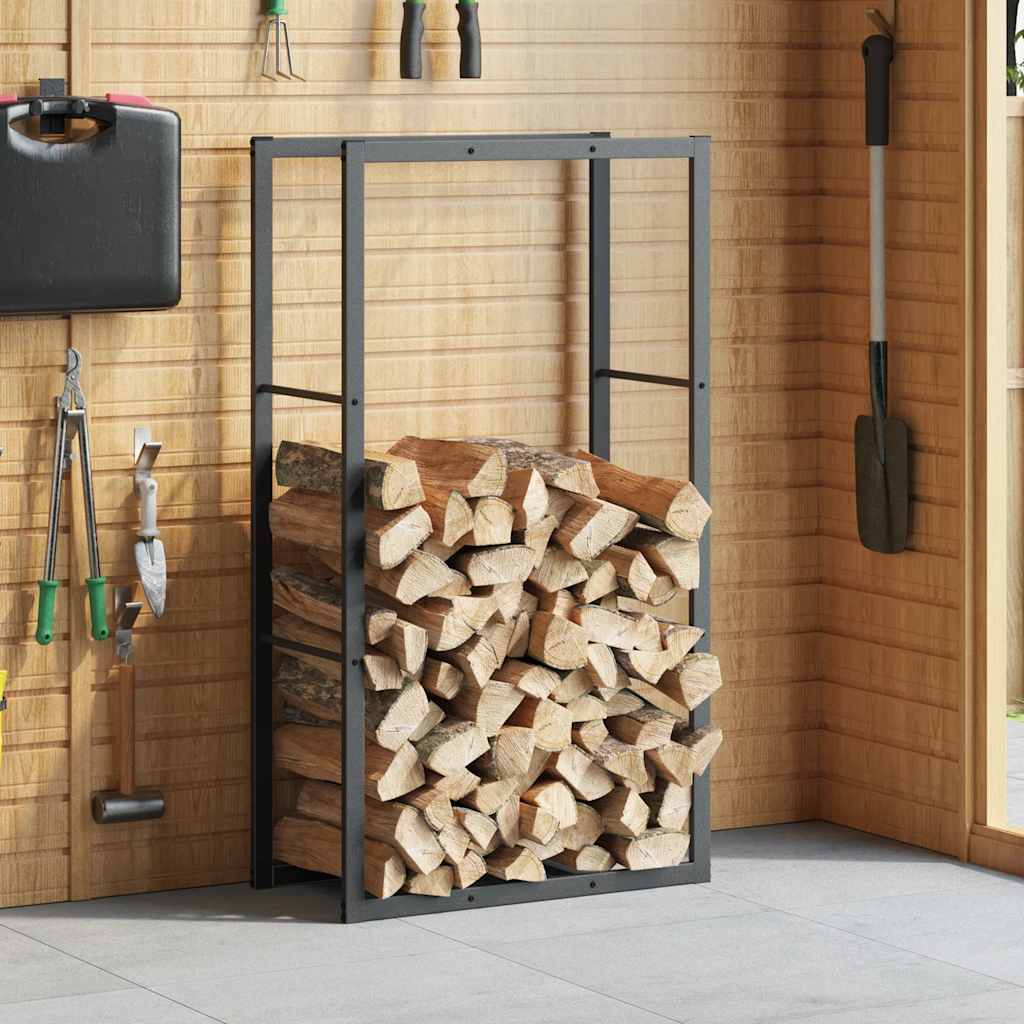 Haardhoutrek 110x30x61 cm staal zwart is nu te koop bij PeponiXL, paradijselijk wonen!