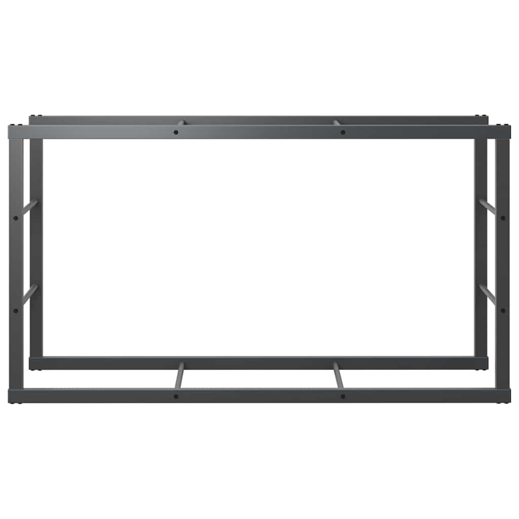 Haardhoutrek 110x30x61 cm staal zwart is nu te koop bij PeponiXL, paradijselijk wonen!