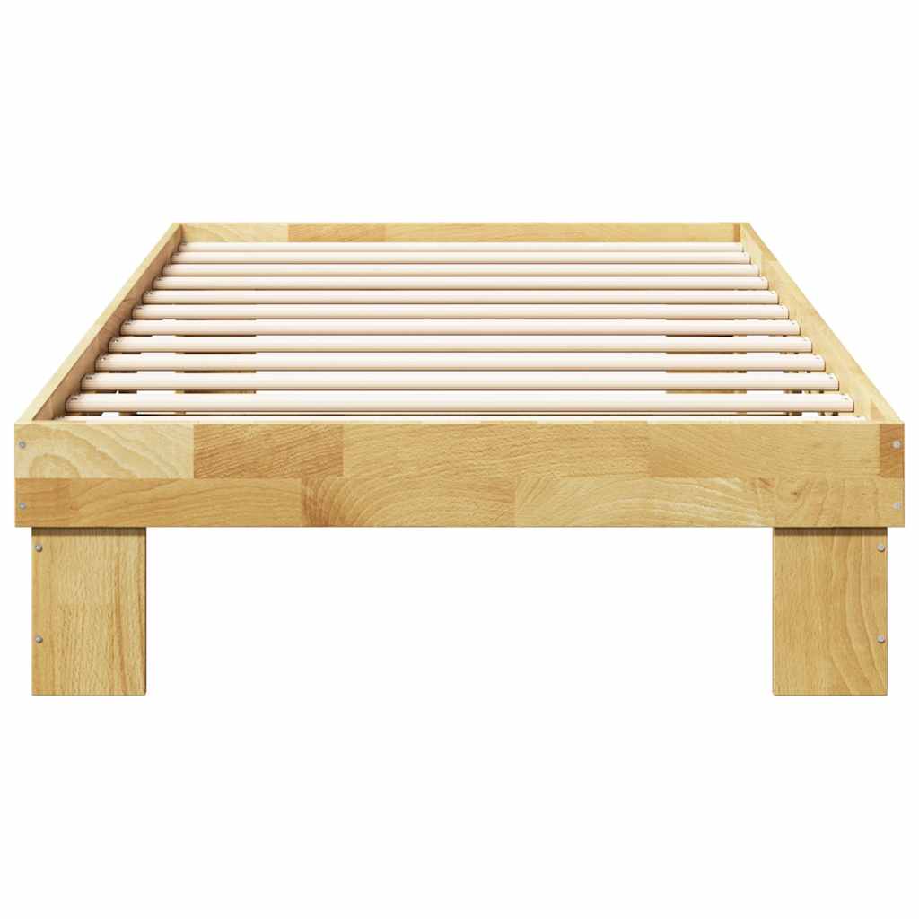 Bedframe zonder matras 75x190 cm massief hout eiken is nu te koop bij PeponiXL, paradijselijk wonen!