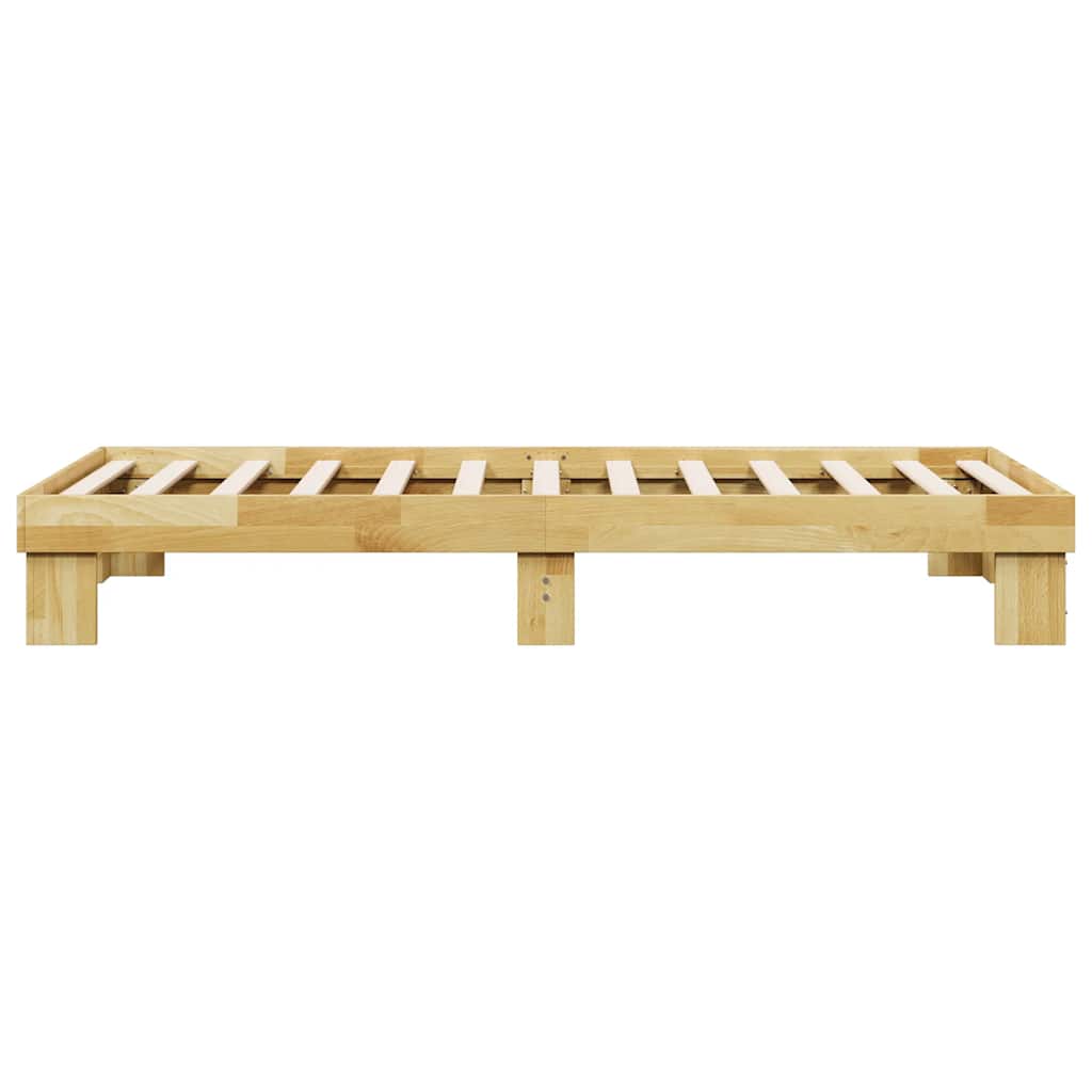 Bedframe zonder matras 75x190 cm massief hout eiken is nu te koop bij PeponiXL, paradijselijk wonen!