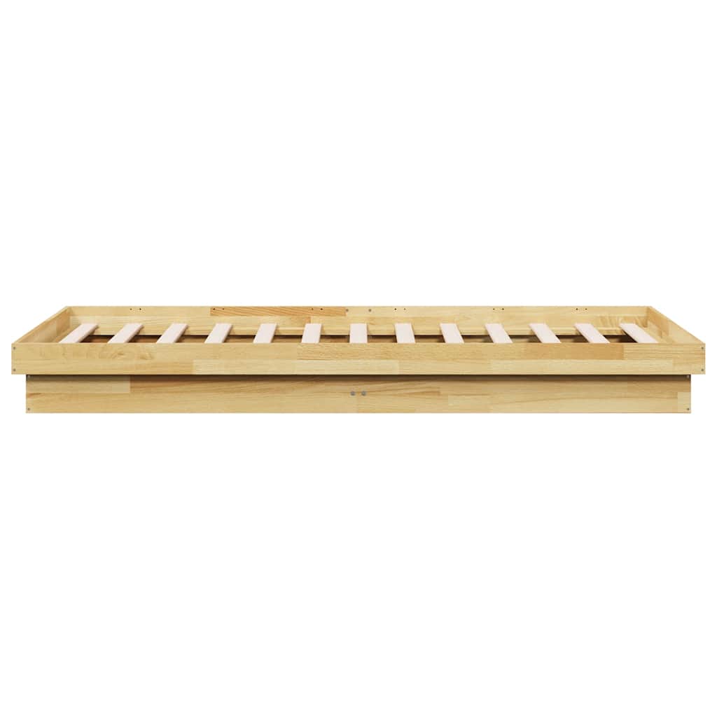 Bedframe zonder matras 100x200 cm massief hout eiken is nu te koop bij PeponiXL, paradijselijk wonen!