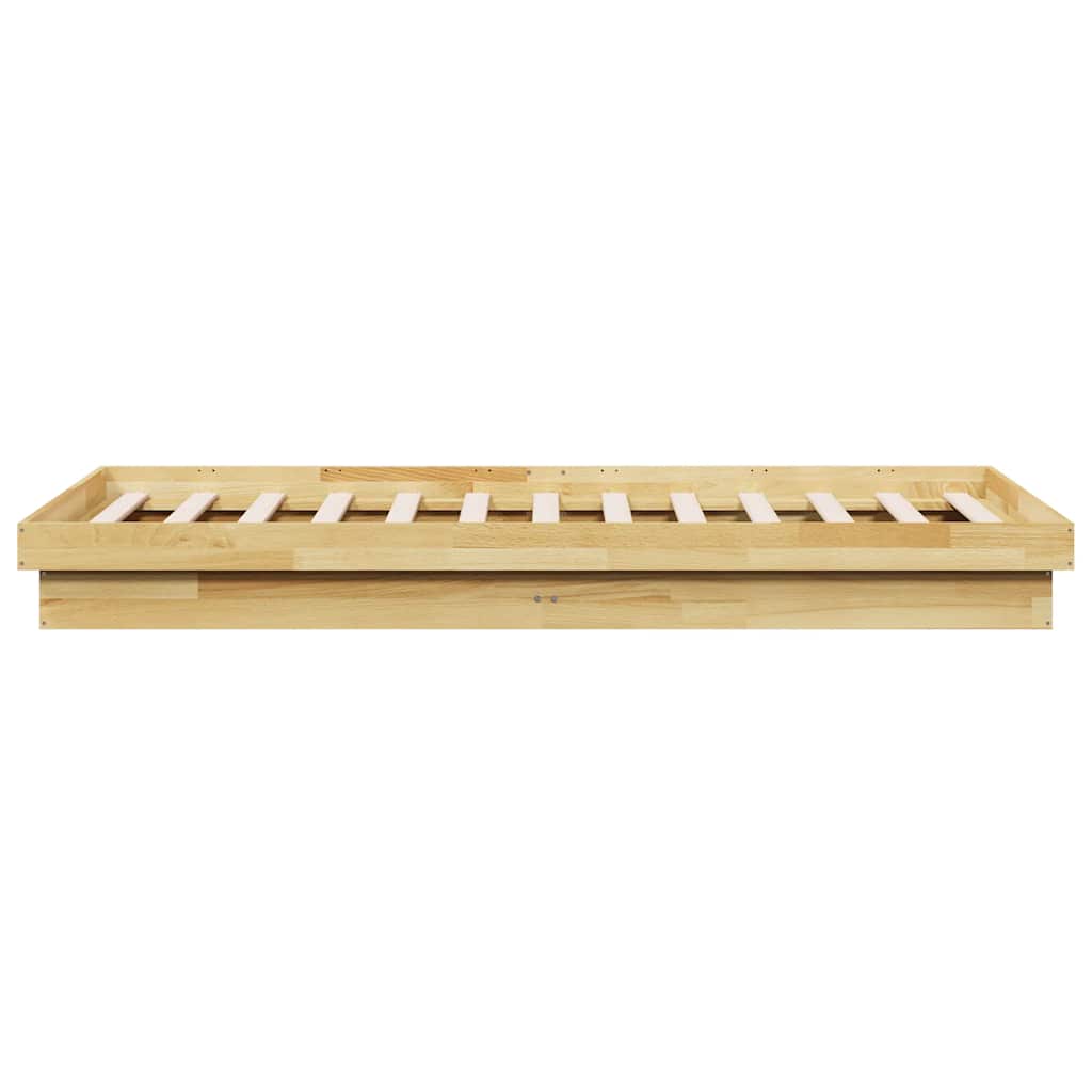 Bedframe zonder matras 75x190 cm massief hout eiken is nu te koop bij PeponiXL, paradijselijk wonen!