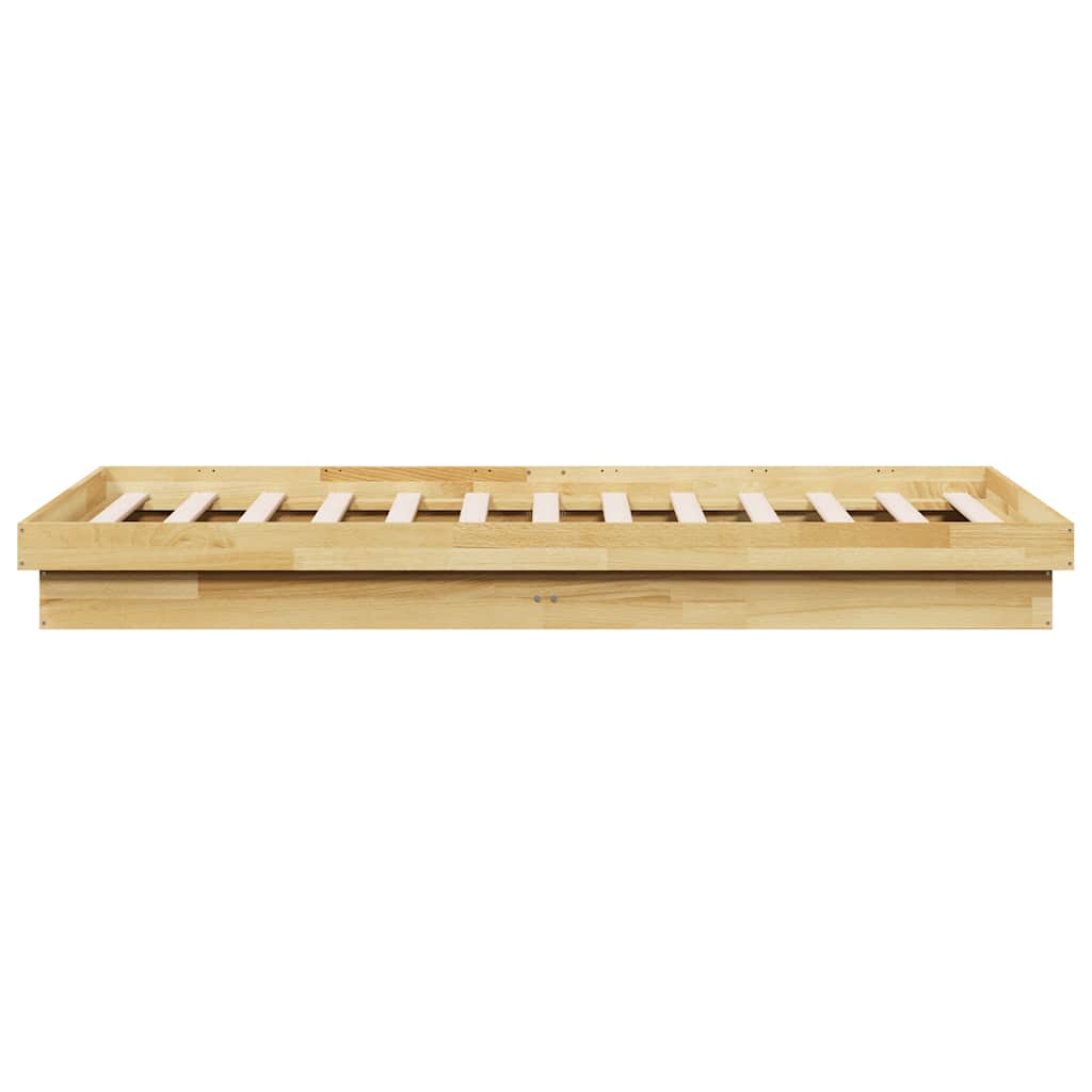 Bedframe zonder matras 80x200 cm massief eikenhout is nu te koop bij PeponiXL, paradijselijk wonen!