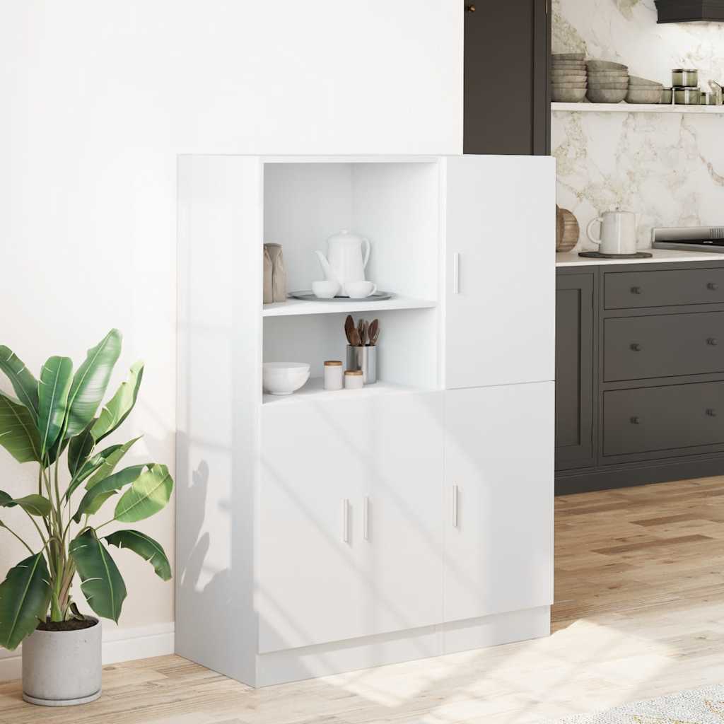 2-delige Keukenkastenset bewerkt hout wit is nu te koop bij PeponiXL, paradijselijk wonen!
