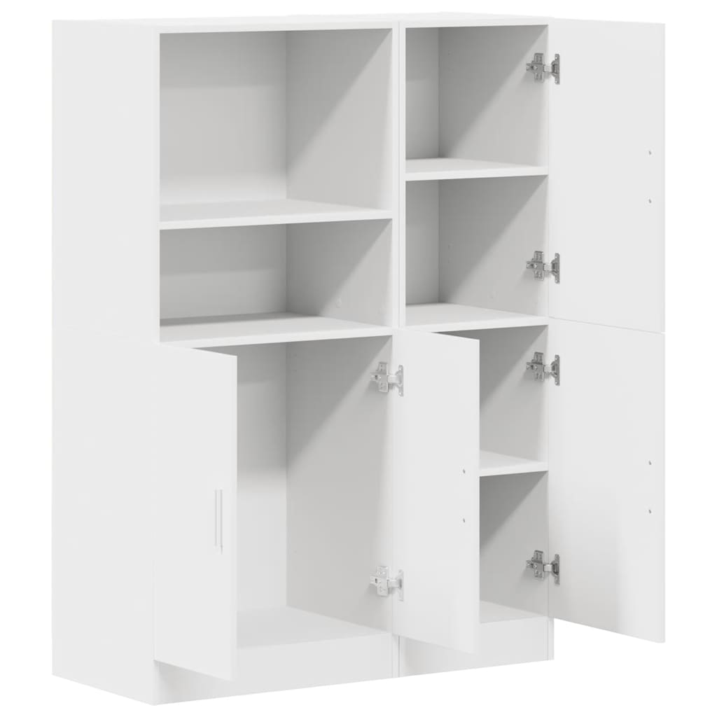 2-delige Keukenkastenset bewerkt hout wit is nu te koop bij PeponiXL, paradijselijk wonen!