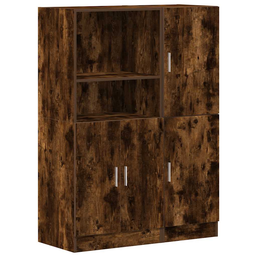 2-delige Keukenkastenset bewerkt hout gerookt eikenkleurig is nu te koop bij PeponiXL, paradijselijk wonen!