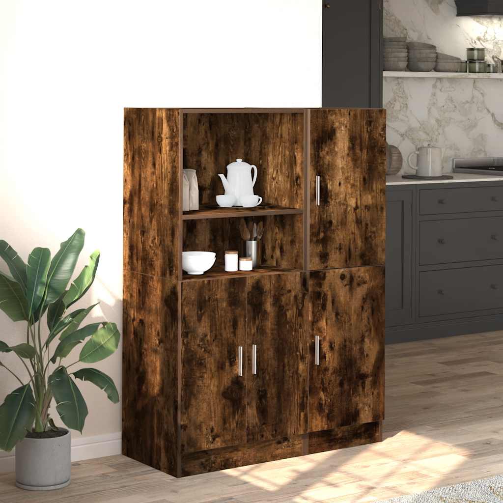 2-delige Keukenkastenset bewerkt hout gerookt eikenkleurig is nu te koop bij PeponiXL, paradijselijk wonen!