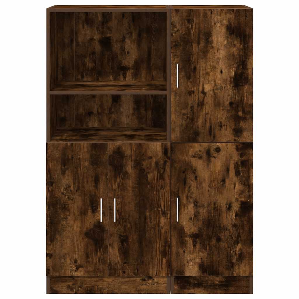 2-delige Keukenkastenset bewerkt hout gerookt eikenkleurig is nu te koop bij PeponiXL, paradijselijk wonen!