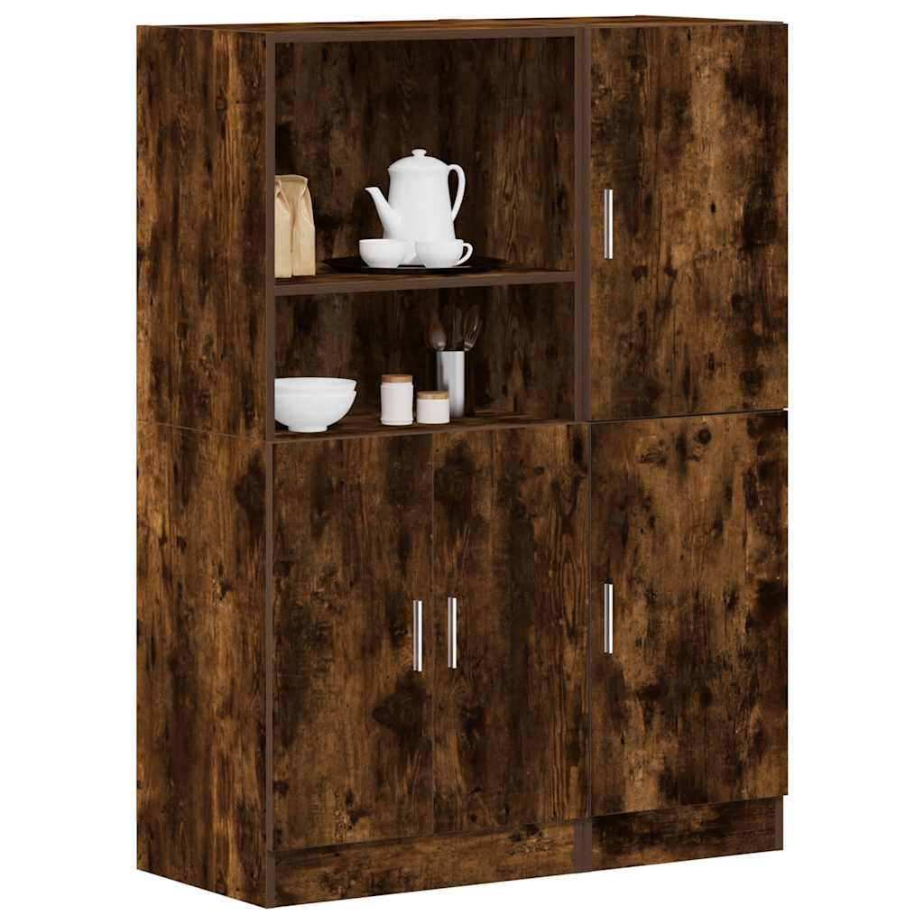 2-delige Keukenkastenset bewerkt hout gerookt eikenkleurig is nu te koop bij PeponiXL, paradijselijk wonen!