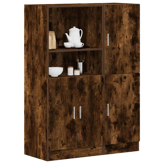 2-delige Keukenkastenset bewerkt hout gerookt eikenkleurig is nu te koop bij PeponiXL, paradijselijk wonen!