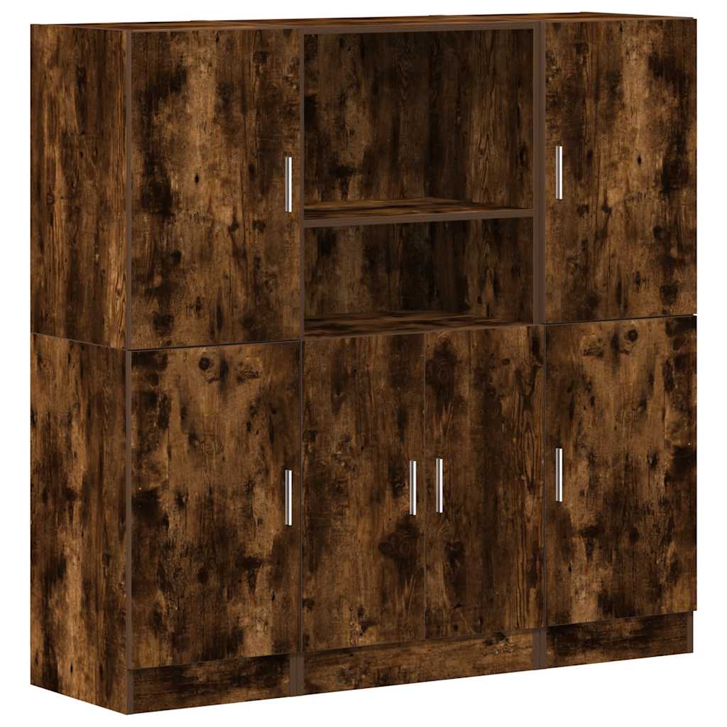 3-delige Keukenkastenset bewerkt hout gerookt eikenkleurig is nu te koop bij PeponiXL, paradijselijk wonen!