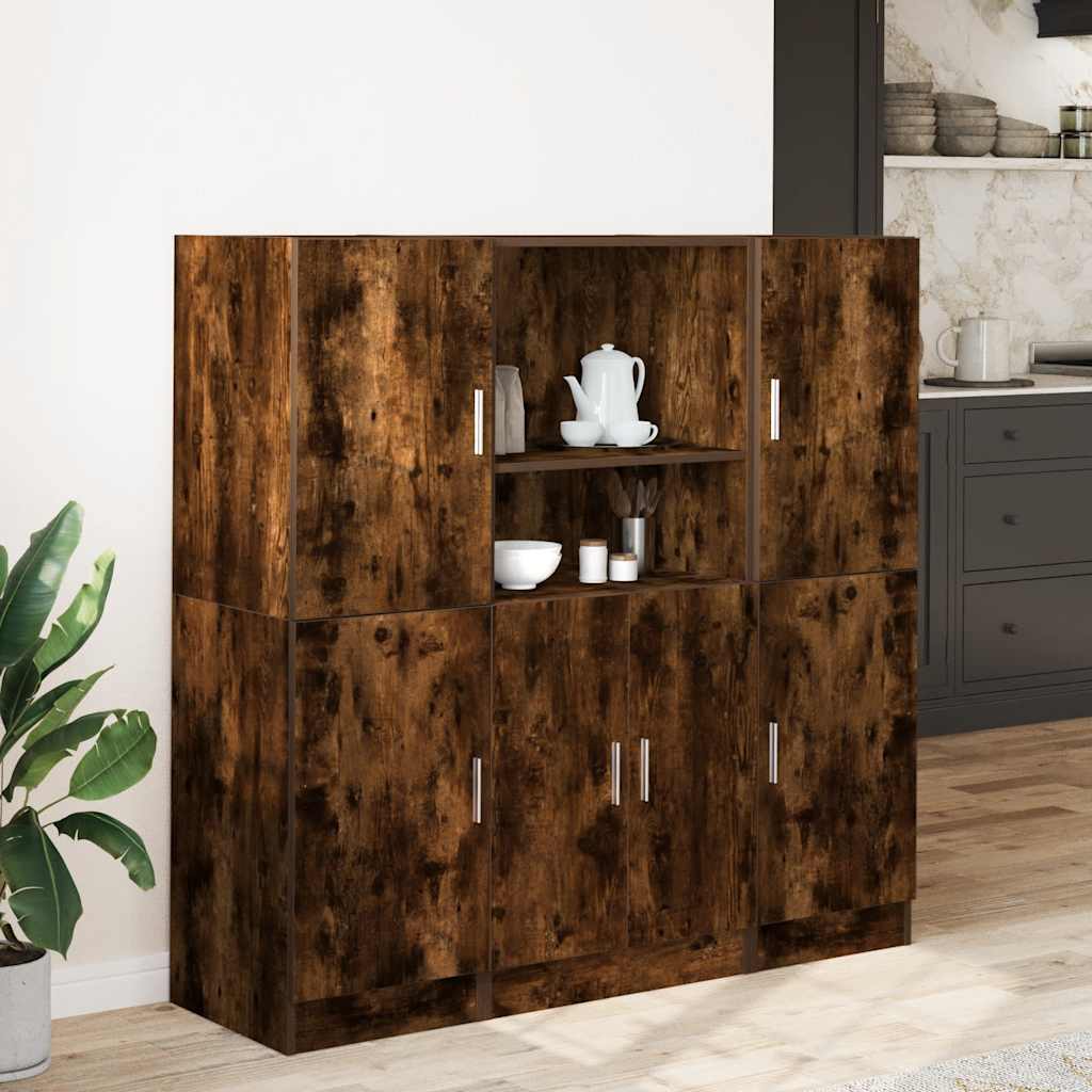3-delige Keukenkastenset bewerkt hout gerookt eikenkleurig is nu te koop bij PeponiXL, paradijselijk wonen!