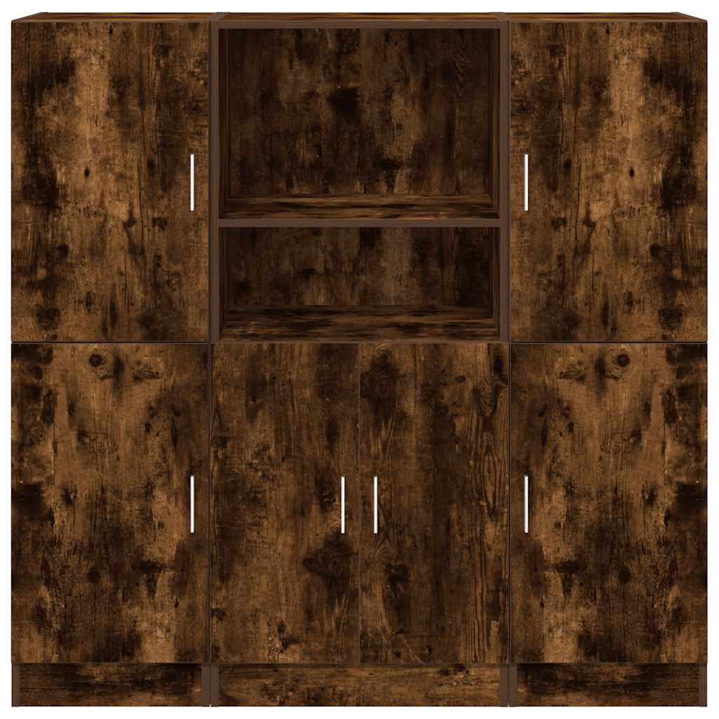 3-delige Keukenkastenset bewerkt hout gerookt eikenkleurig is nu te koop bij PeponiXL, paradijselijk wonen!
