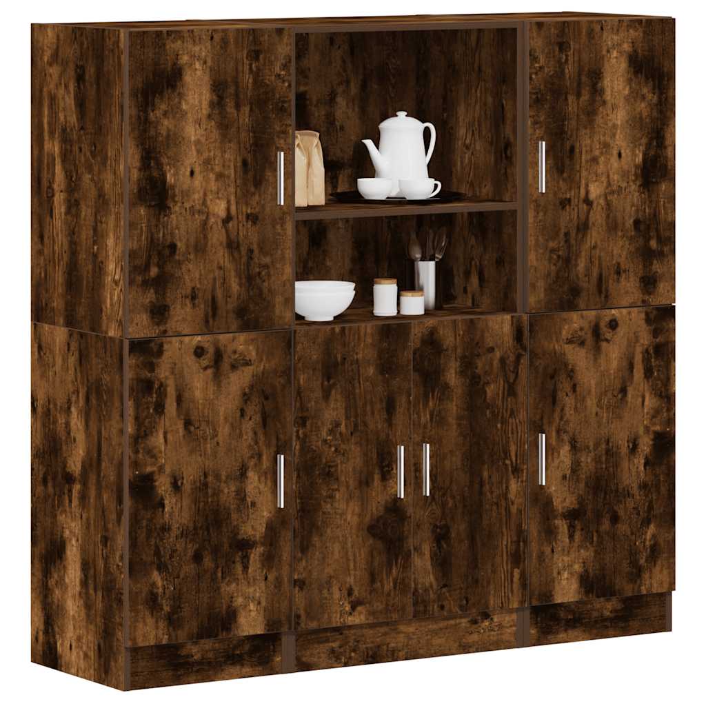 3-delige Keukenkastenset bewerkt hout gerookt eikenkleurig is nu te koop bij PeponiXL, paradijselijk wonen!