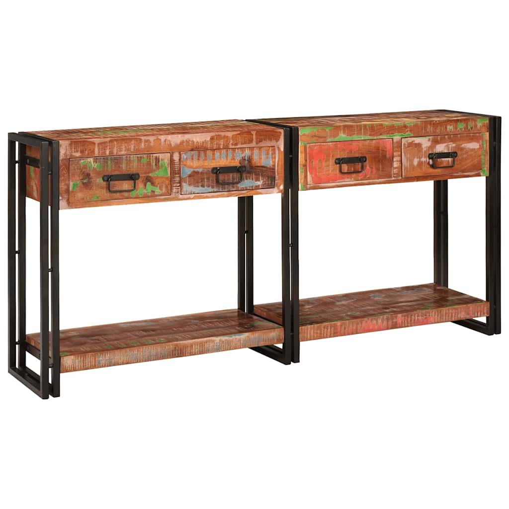 Wandtafels met lade met plank 2 pcs Multikleur 161 x 33 x 75 cm is nu te koop bij PeponiXL, paradijselijk wonen!