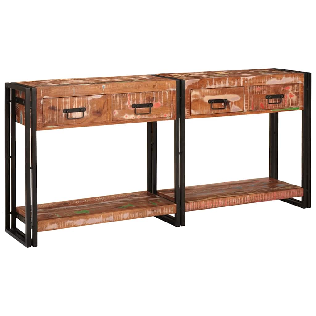 Wandtafels met lade met plank 2 pcs Multikleur 161 x 33 x 75 cm is nu te koop bij PeponiXL, paradijselijk wonen!