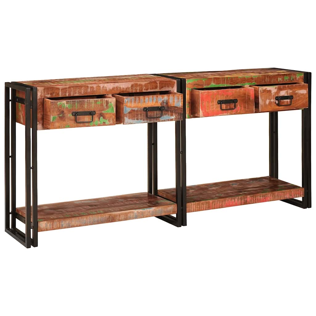 Wandtafels met lade met plank 2 pcs Multikleur 161 x 33 x 75 cm is nu te koop bij PeponiXL, paradijselijk wonen!