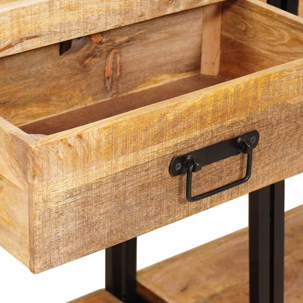 Wandtafels 2 pcs Bruin 200 x 33 x 75 cm Massief Mango Hout is nu te koop bij PeponiXL, paradijselijk wonen!