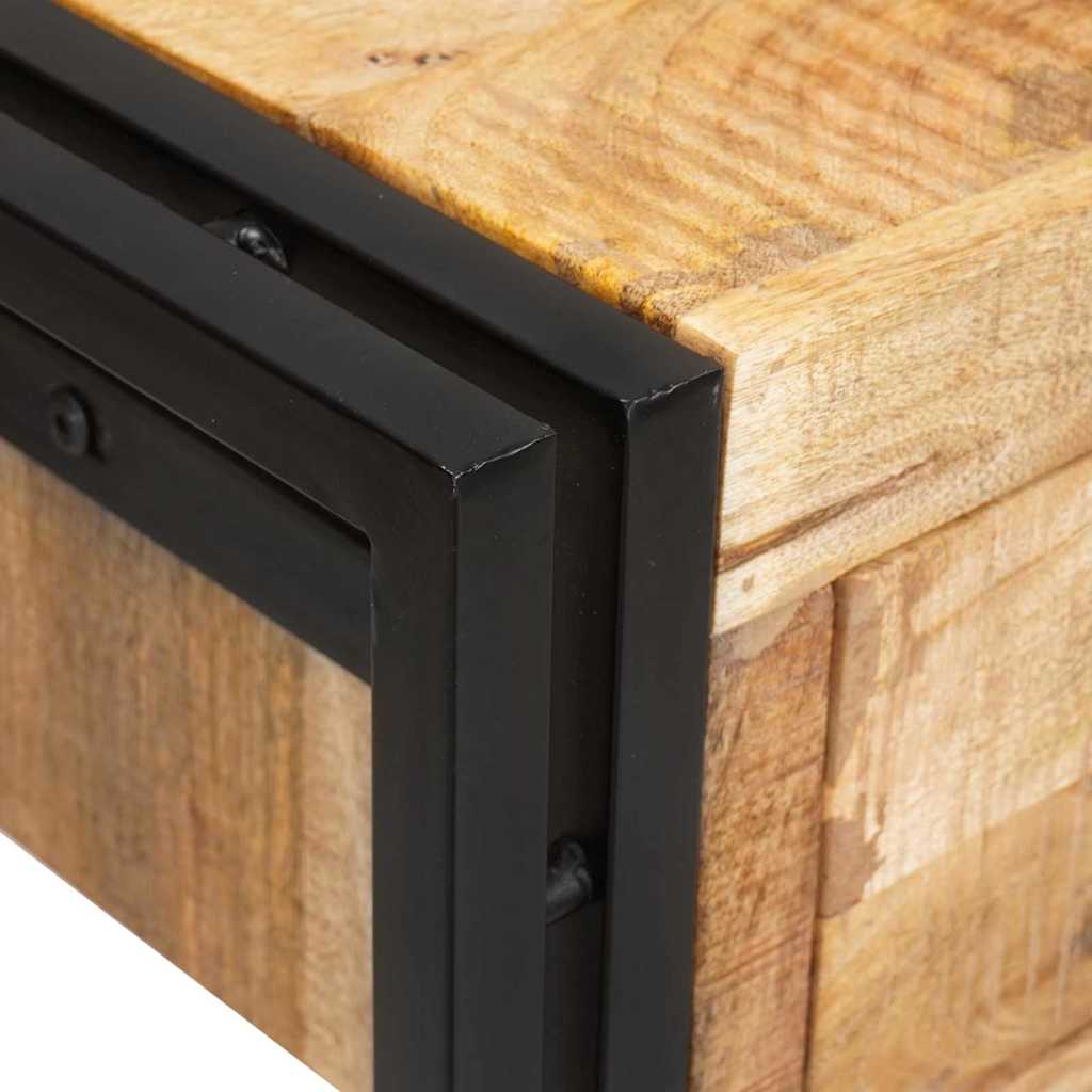 Wandtafels 2 pcs Bruin 200 x 33 x 75 cm Massief Mango Hout is nu te koop bij PeponiXL, paradijselijk wonen!