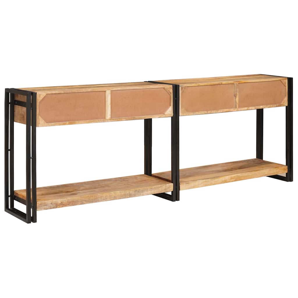 Wandtafels 2 pcs Bruin 200 x 33 x 75 cm Massief Mango Hout is nu te koop bij PeponiXL, paradijselijk wonen!
