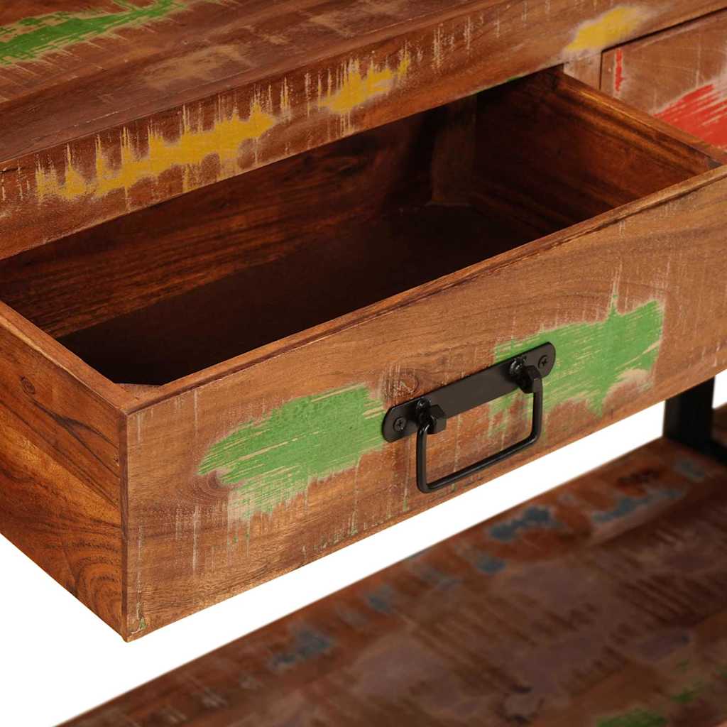 Wandtafels met lade 2 pcs Multikleur Massief Gerecycled Hout is nu te koop bij PeponiXL, paradijselijk wonen!