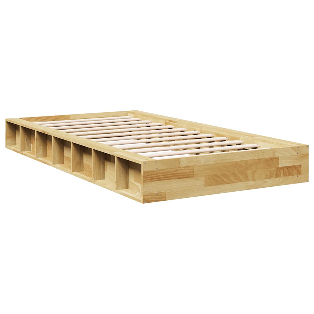 Bedframe zonder matras 75x190 cm massief hout eiken is nu te koop bij PeponiXL, paradijselijk wonen!