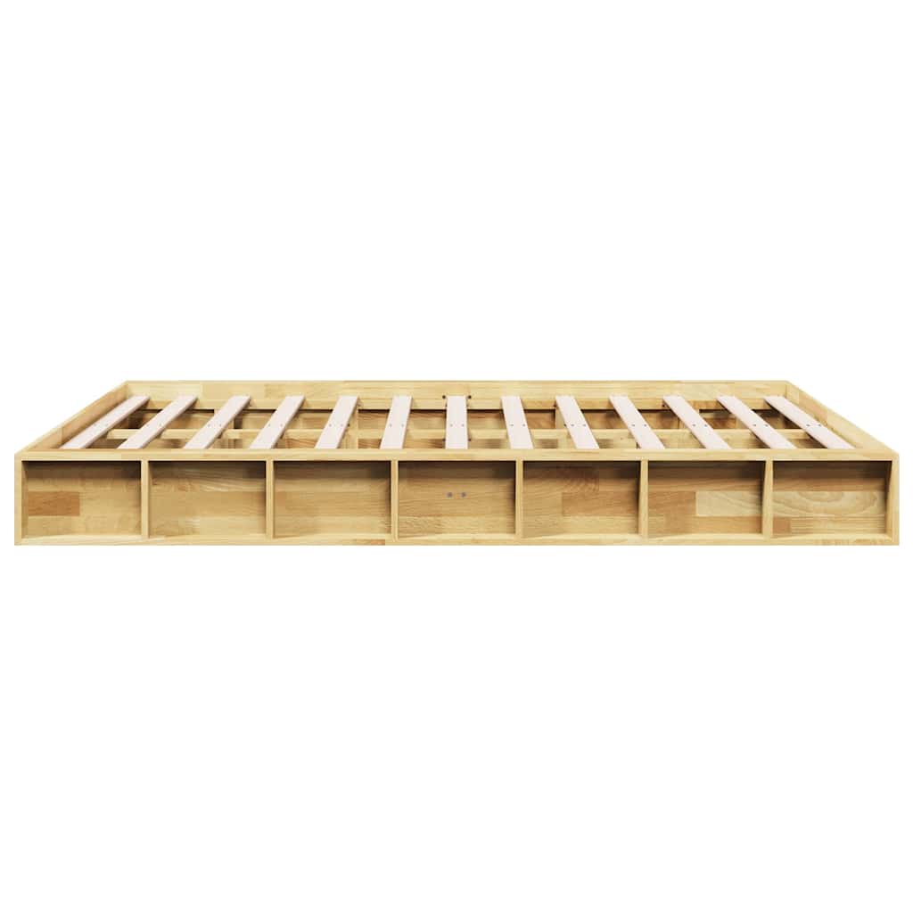 Bedframe zonder matras 140x190 cm massief hout eiken is nu te koop bij PeponiXL, paradijselijk wonen!