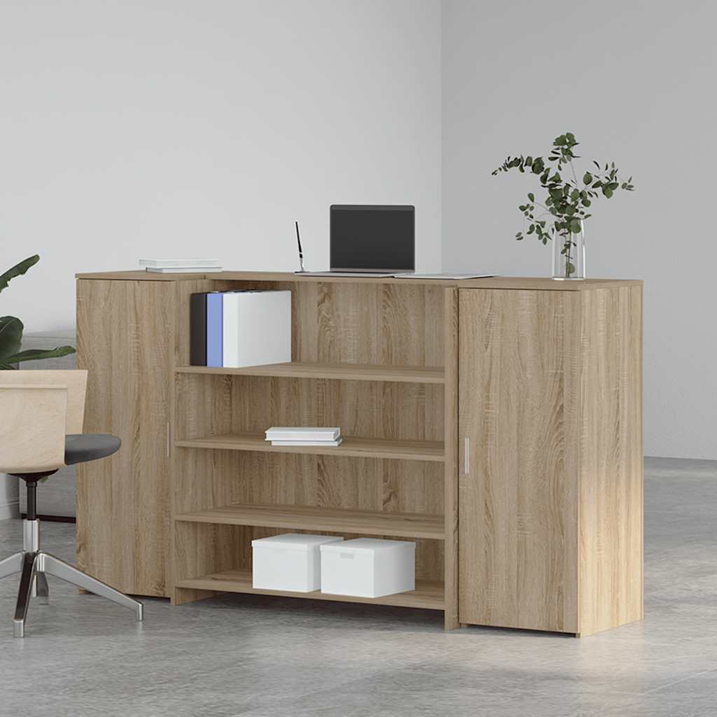 Receptiebalie 180x50x103,5 cm bewerkt hout sonoma eikenkleurig is nu te koop bij PeponiXL, paradijselijk wonen!