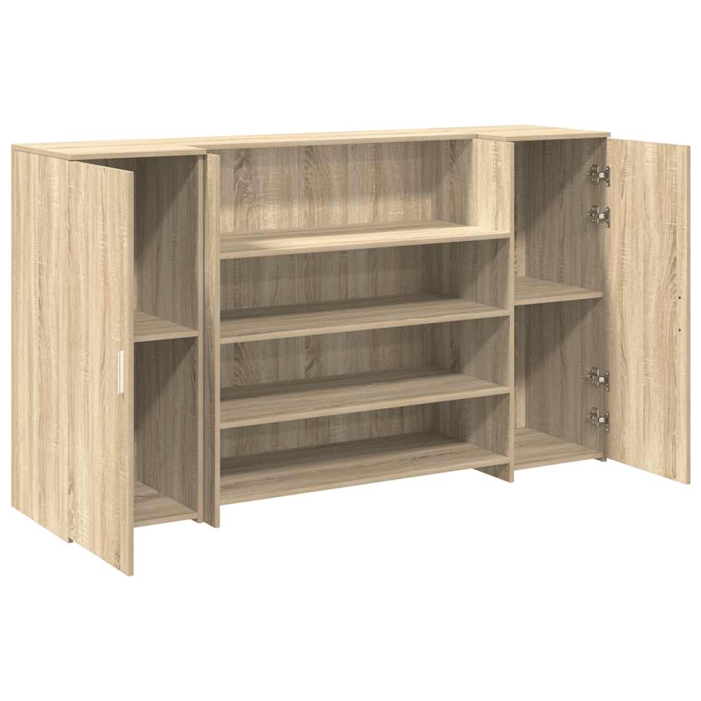 Receptiebalie 180x50x103,5 cm bewerkt hout sonoma eikenkleurig is nu te koop bij PeponiXL, paradijselijk wonen!