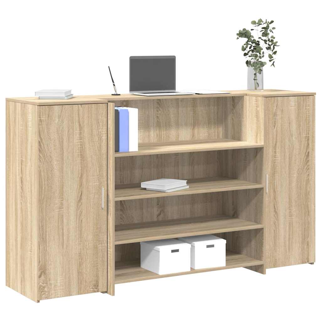 Receptiebalie 180x50x103,5 cm bewerkt hout sonoma eikenkleurig is nu te koop bij PeponiXL, paradijselijk wonen!