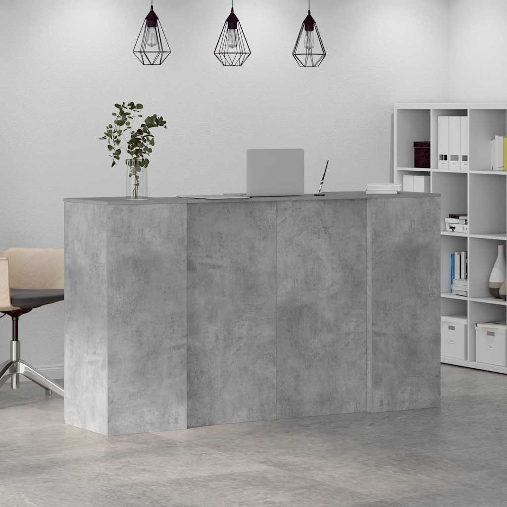 Receptiebalie 180x50x103,5 cm bewerkt hout betongrijs is nu te koop bij PeponiXL, paradijselijk wonen!