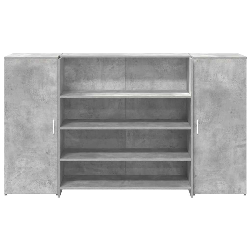 Receptiebalie 180x50x103,5 cm bewerkt hout betongrijs is nu te koop bij PeponiXL, paradijselijk wonen!