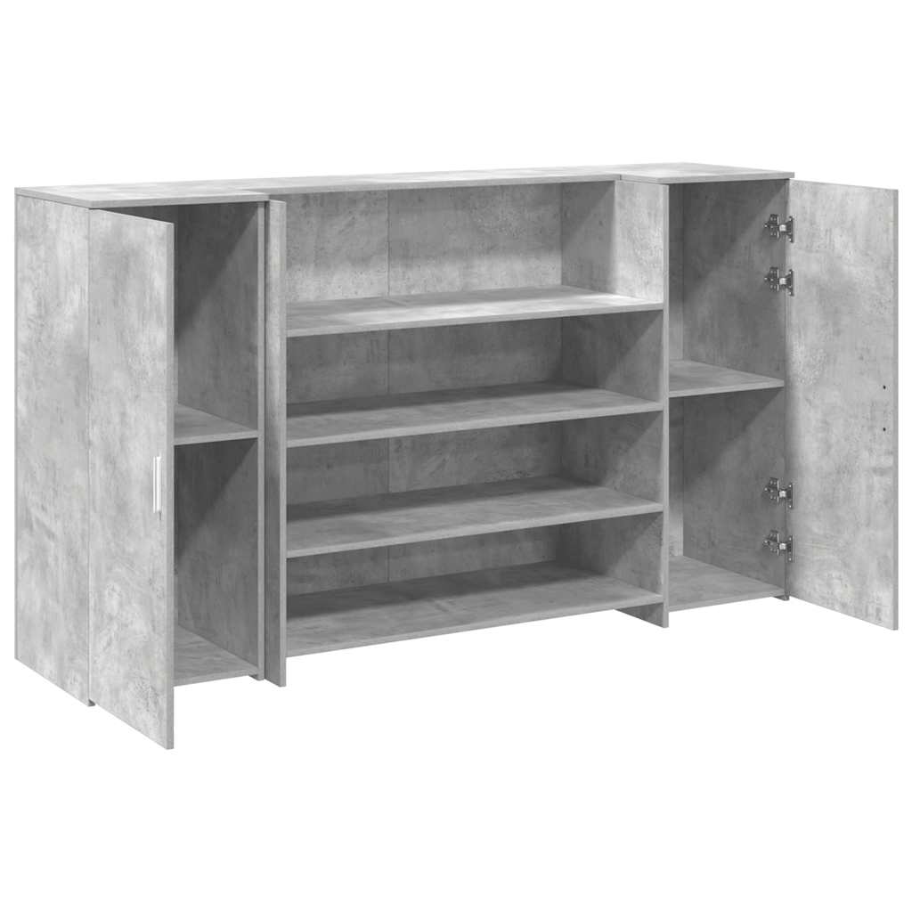 Receptiebalie 180x50x103,5 cm bewerkt hout betongrijs is nu te koop bij PeponiXL, paradijselijk wonen!