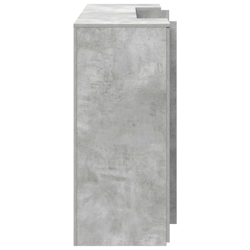 Receptiebalie 180x50x103,5 cm bewerkt hout betongrijs is nu te koop bij PeponiXL, paradijselijk wonen!