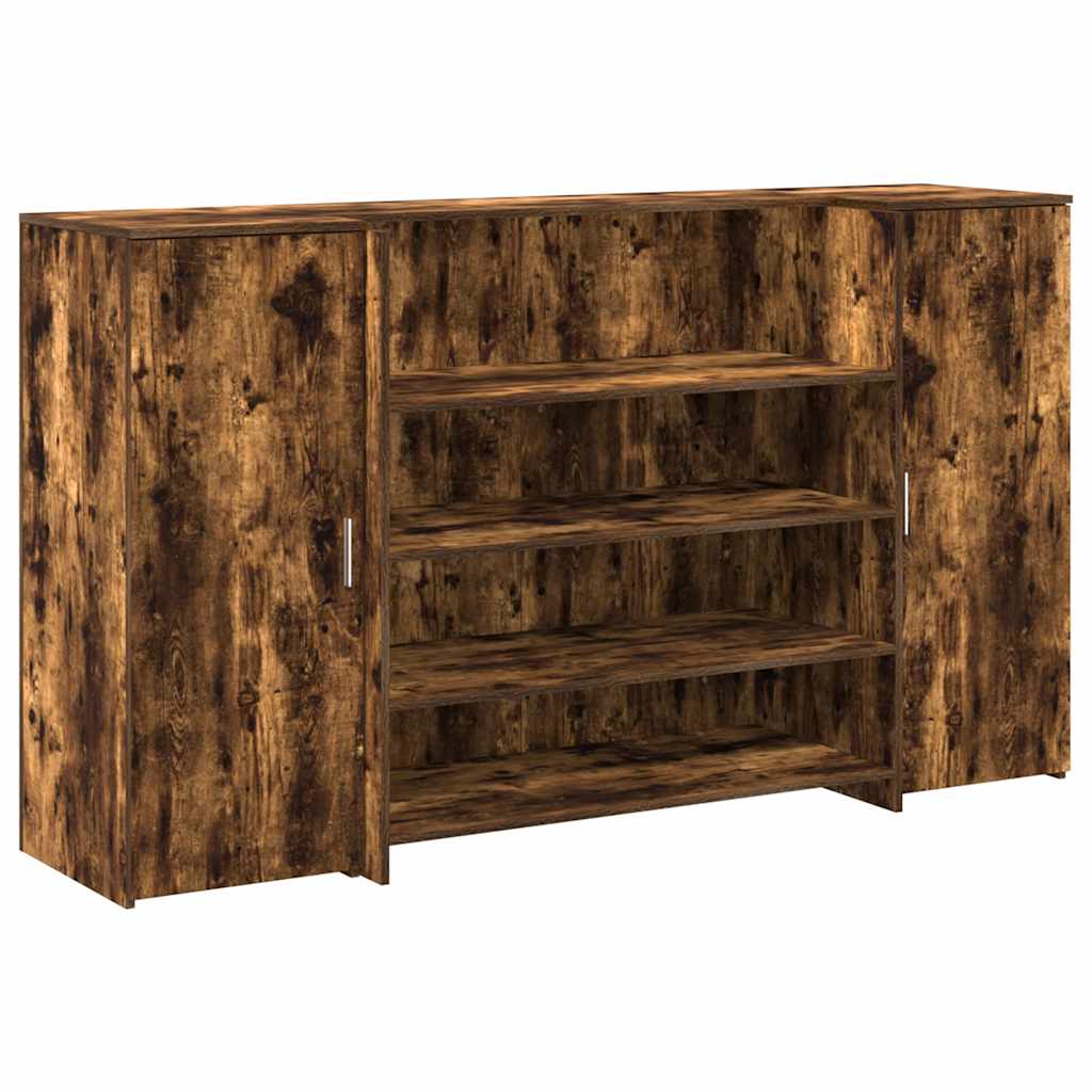 Receptiebalie 180x50x103,5 cm bewerkt hout gerookt eikenkleurig is nu te koop bij PeponiXL, paradijselijk wonen!