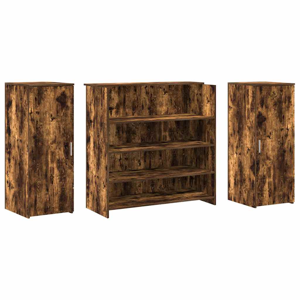 Receptiebalie 180x50x103,5 cm bewerkt hout gerookt eikenkleurig is nu te koop bij PeponiXL, paradijselijk wonen!