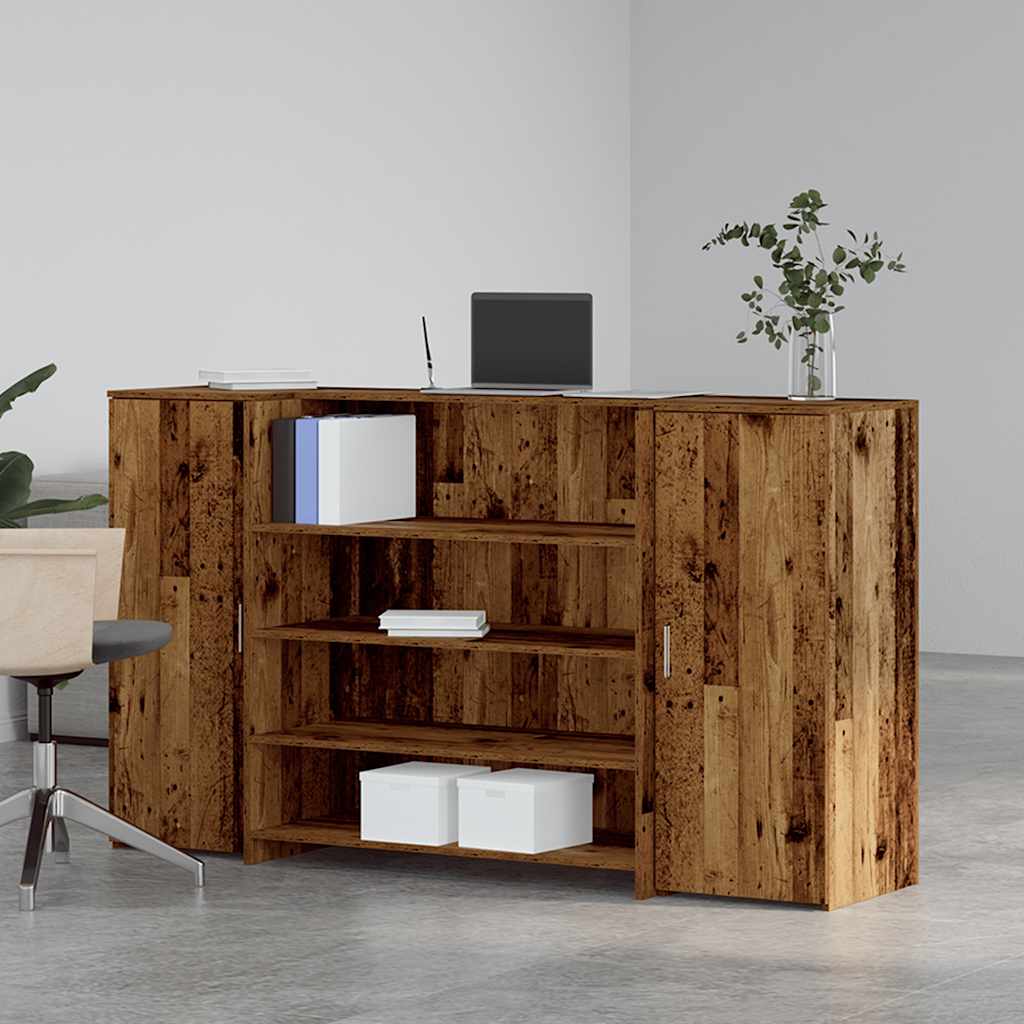 Receptiebalie 180x50x103,5 cm bewerkt hout oud houtkleurig is nu te koop bij PeponiXL, paradijselijk wonen!