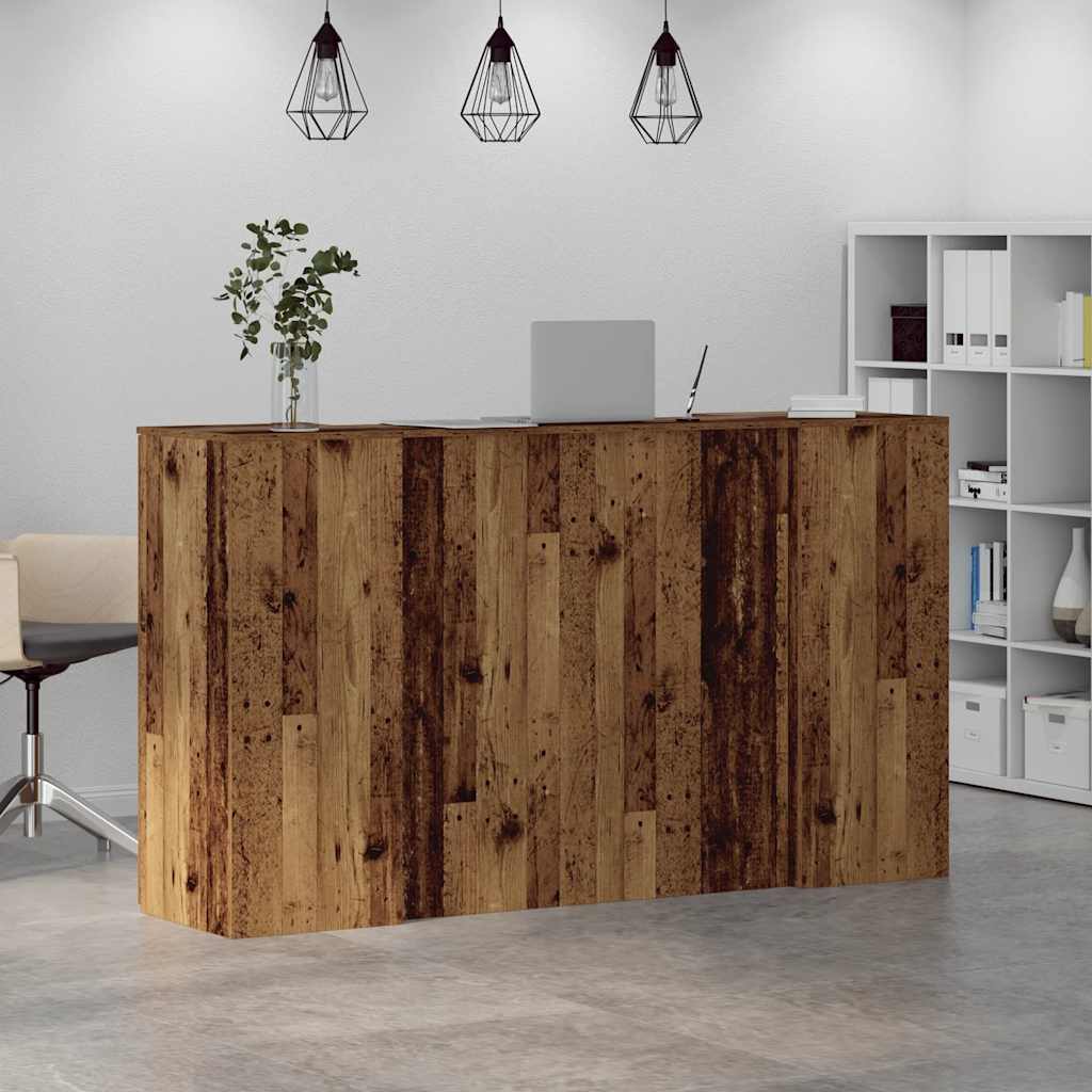 Receptiebalie 180x50x103,5 cm bewerkt hout oud houtkleurig is nu te koop bij PeponiXL, paradijselijk wonen!
