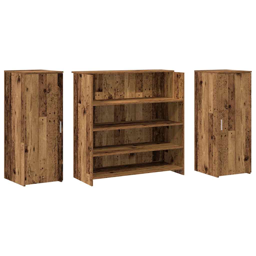 Receptiebalie 180x50x103,5 cm bewerkt hout oud houtkleurig is nu te koop bij PeponiXL, paradijselijk wonen!